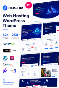Hostim Web Hosting WordPress Theme with WHMCS Integration – Elementor Hosting & Domain Theme