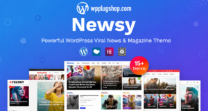 Newsy – Viral News & Magazine WordPress Theme | Responsive Newspaper, Blog & Editorial WP Theme