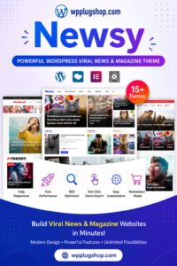 Newsy – Viral News & Magazine WordPress Theme | Responsive Newspaper, Blog & Editorial WP Theme
