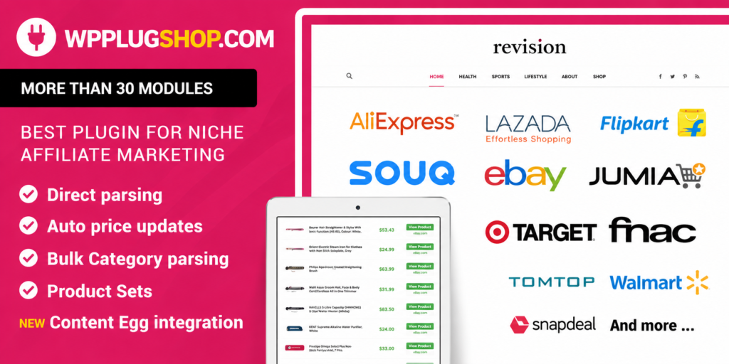 Affiliate Egg – Niche Affiliate Marketing & Web Scraper Plugin for WordPress