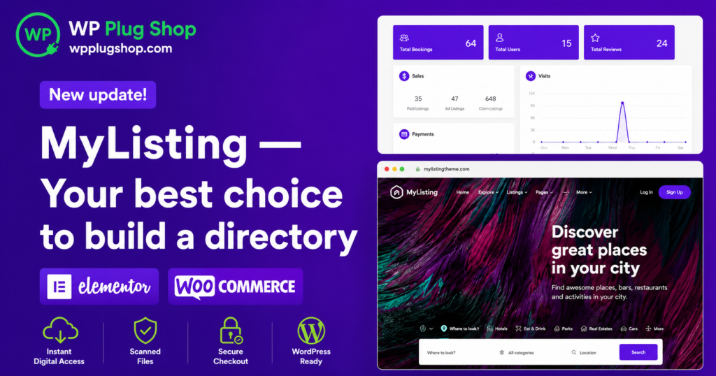 MyListing WordPress Theme GPL – Advanced Directory & Listing Theme for Elementor