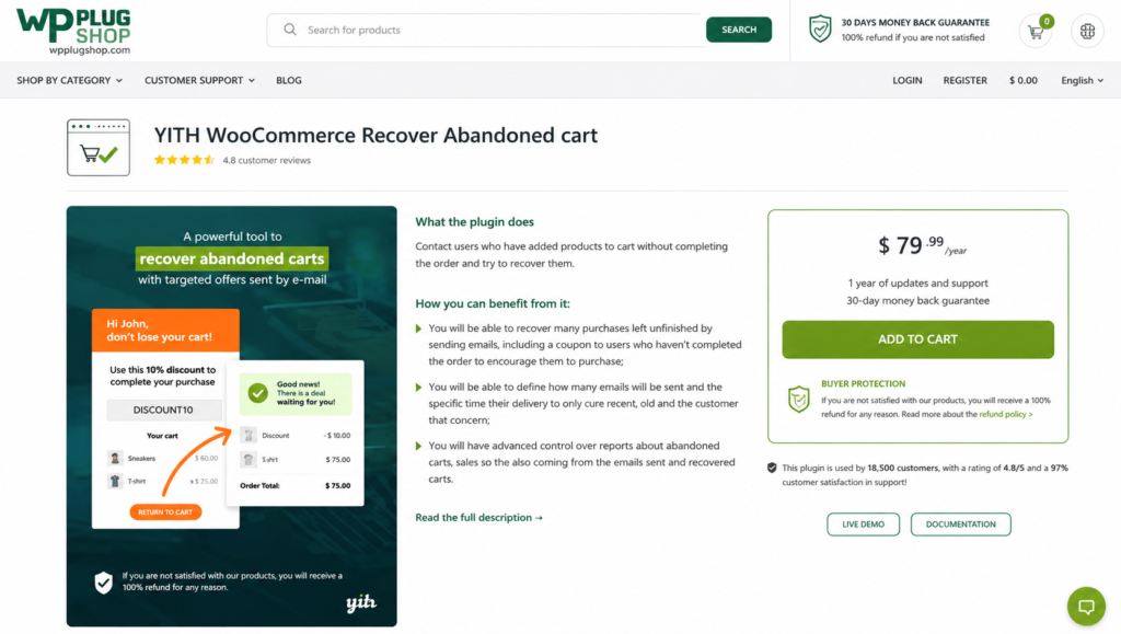YITH WooCommerce Recover Abandoned Cart – Recover Lost Sales with Automated Emails