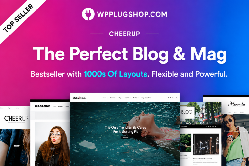 CheerUp WordPress Theme – Elegant Blog & Luxury Magazine Framework [GPL-Friendly Access]