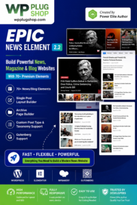 Epic News Elements – News, Magazine & Blog Addons for Elementor & WPBakery