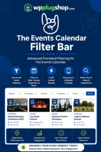 The Events Calendar Filter Bar Addon for WordPress – Advanced Event Search & Filtering