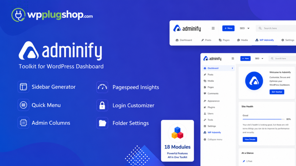 WP Adminify Pro Toolkit for WordPress Dashboard – Admin Customization Plugin