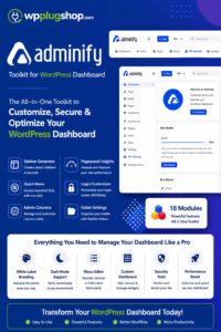 WP Adminify Pro Toolkit for WordPress Dashboard – Admin Customization Plugin