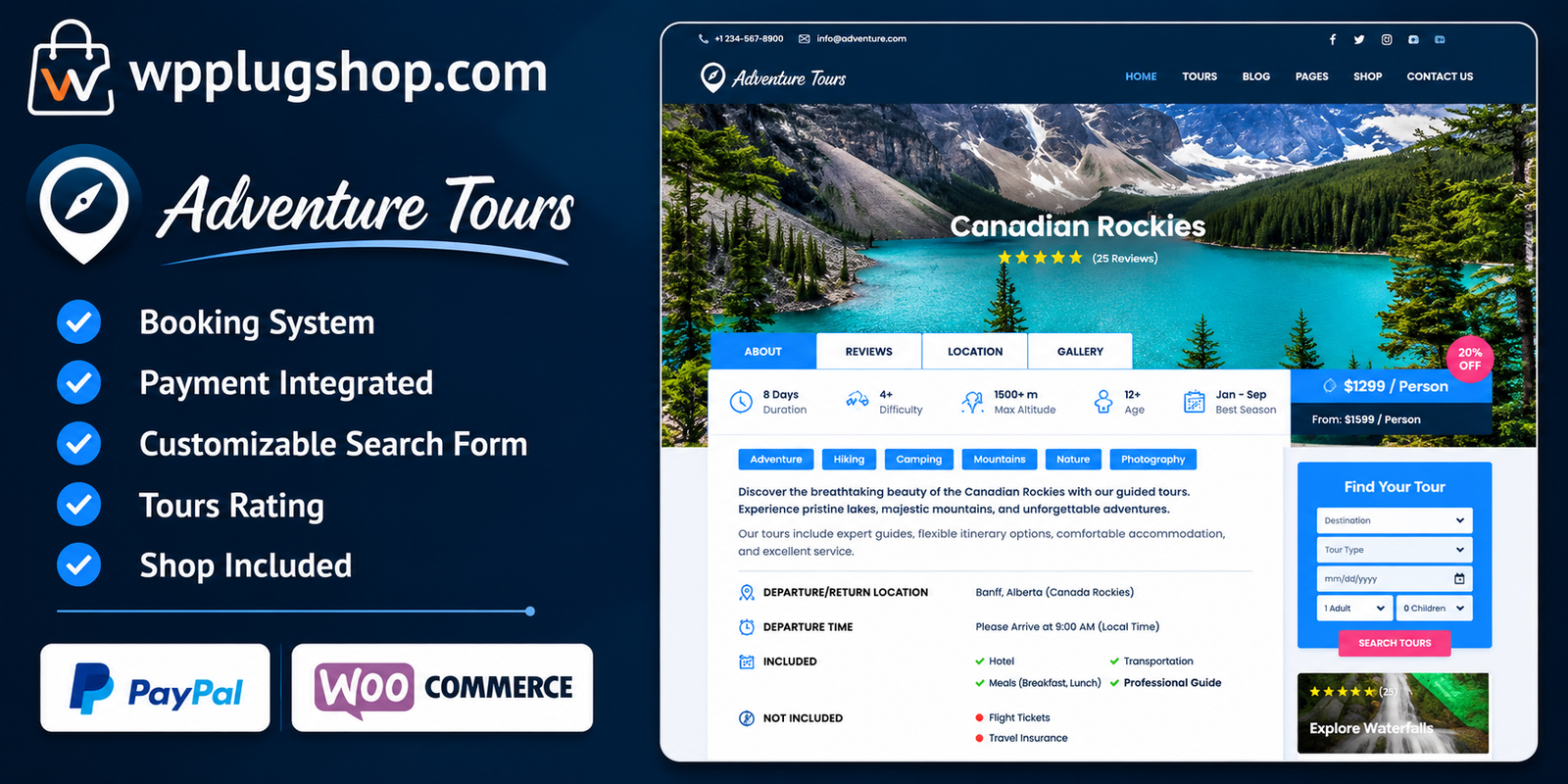 Adventure Tours – WordPress Tour & Travel Theme