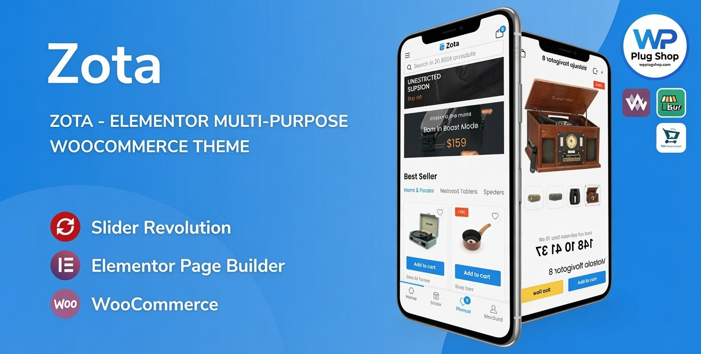 Dhdw9 Zota 1.3.16 – Elementor Multi-Purpose WooCommerce Theme for Online Stores