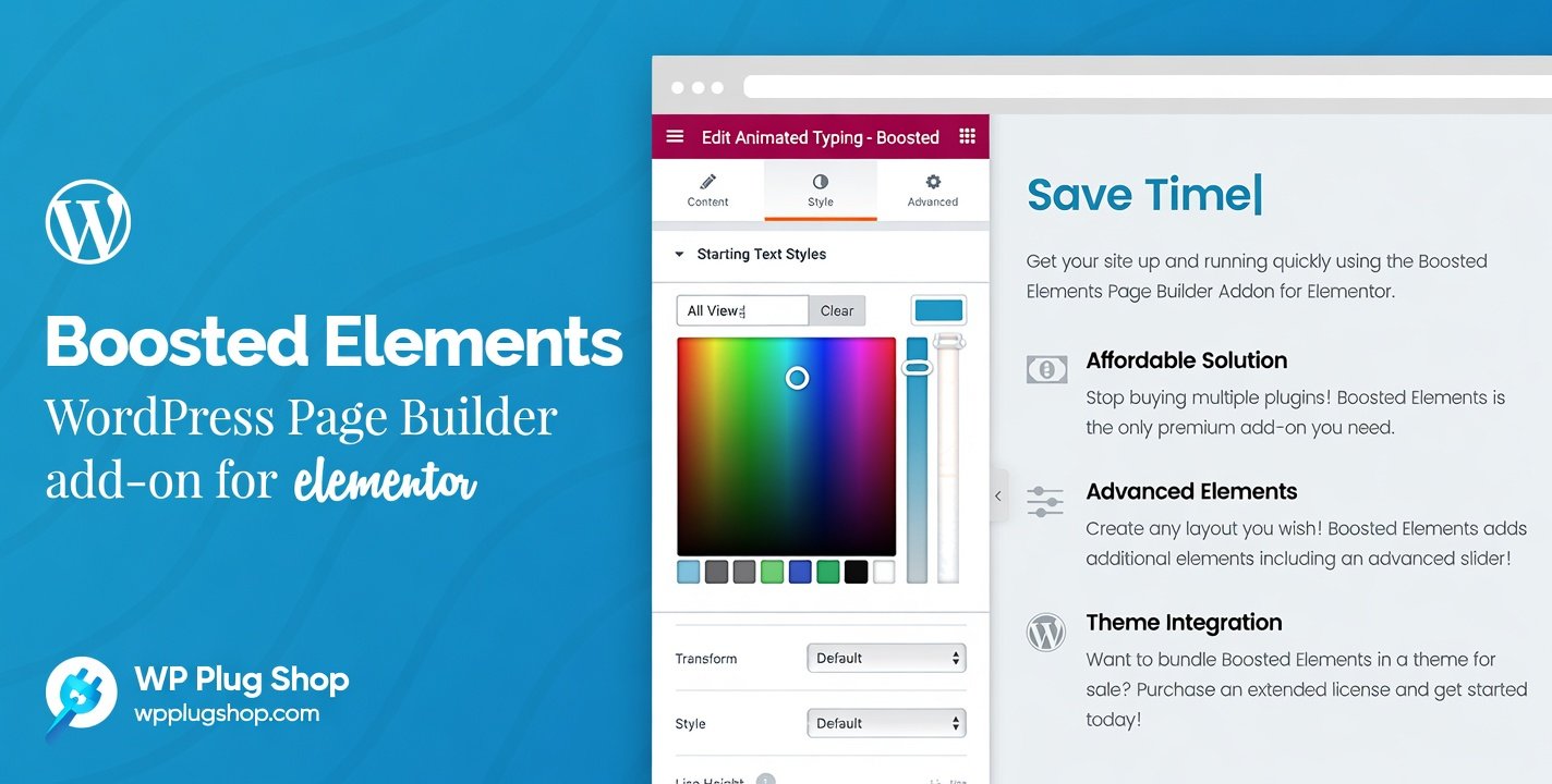 Boosted Elements – Elementor Addon Plugin with Advanced WordPress Widgets