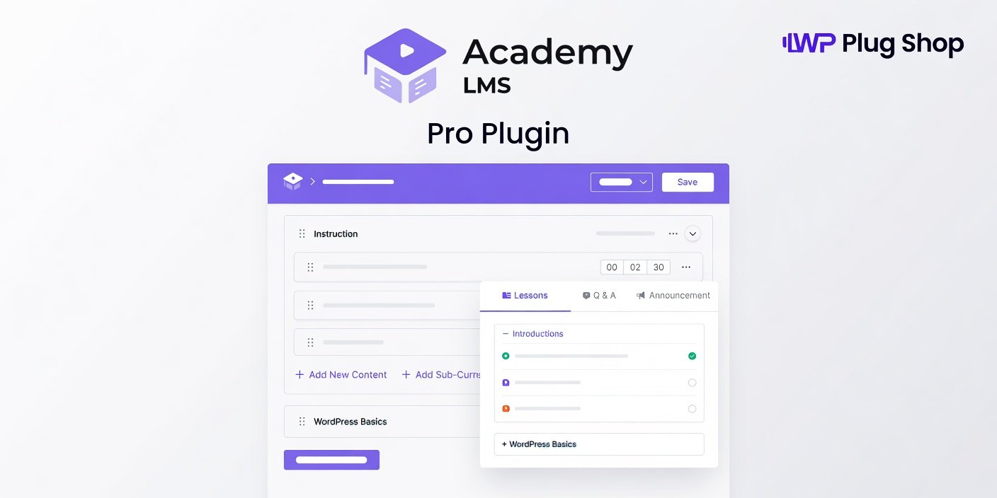 E2iy1 Academy LMS Pro – WordPress Online Course & Learning Management System Plugin