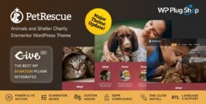 Pet Rescue Theme 2.2.0 – Animal Shelter & Charity WordPress Theme