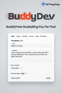 BuddyPress BuddyBlog Pay Per Post – WooCommerce Paid Publishing Addon
