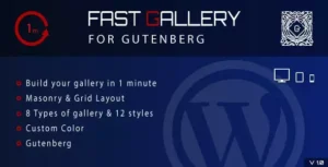 Fast Gallery for Gutenberg – WordPress Plugin 4.0 | Responsive Masonry & Grid Gallery Builder