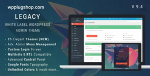 Legacy White Label WordPress Admin Theme – Advanced Dashboard Branding & Custom Admin Customization Plugin