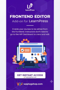 LearnPress Frontend Editor 4.0.7 – Frontend Course Management Add-on for LearnPress