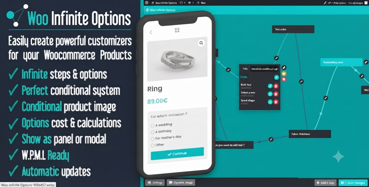 Woo Infinite Options – Unlimited Product Options & Customizer for WooCommerce