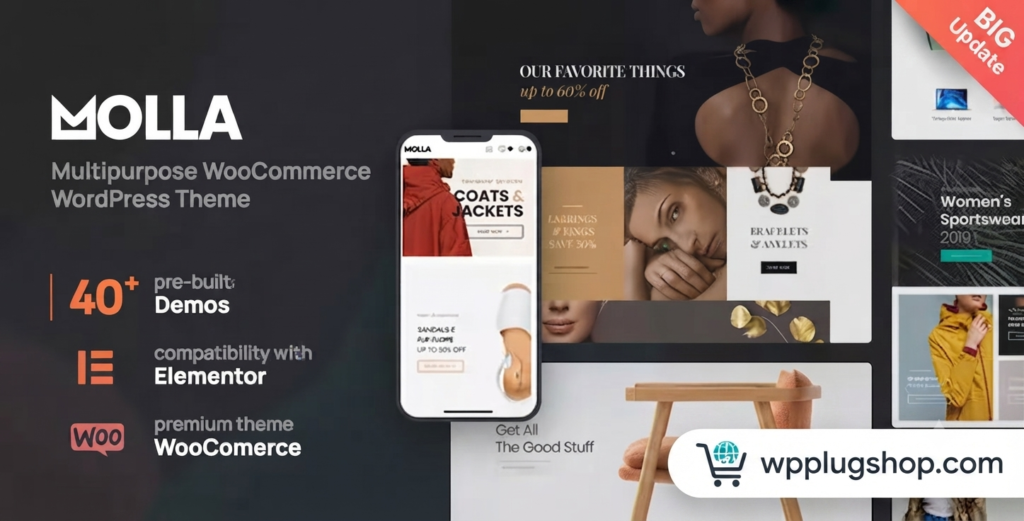 Molla Multi-Purpose WooCommerce Theme – Premium Ecommerce WordPress Store Theme