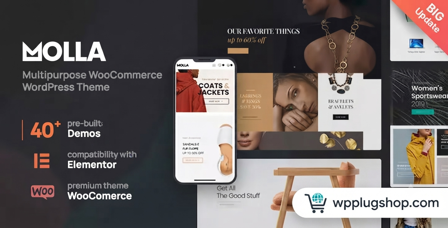 Molla Multi-Purpose WooCommerce Theme – Premium Ecommerce WordPress Store Theme