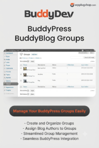 BuddyPress BuddyBlog Groups 1.0.0-RC-14 – Frontend Group Blogging Plugin for WordPress