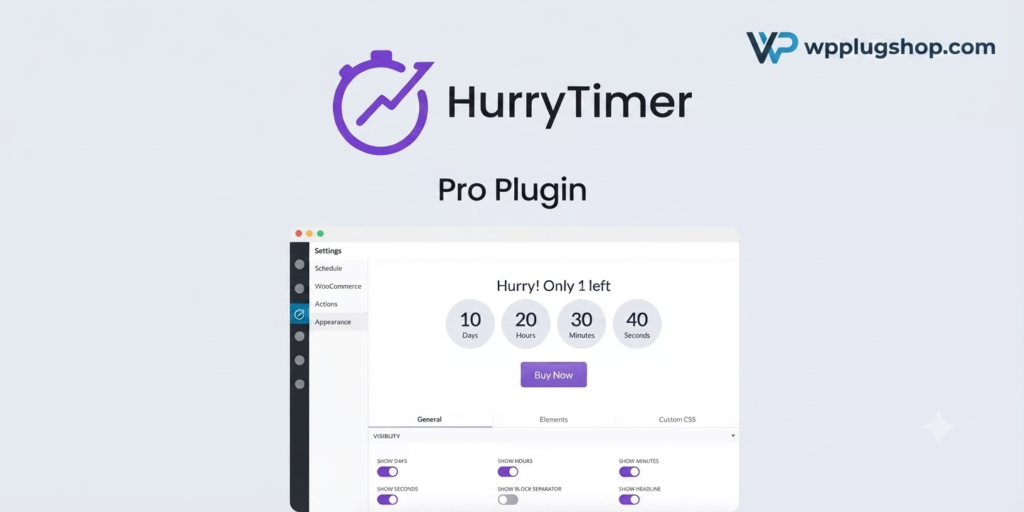 HurryTimer Pro – WooCommerce Countdown Timer Plugin for Scarcity Marketing & Flash Sales