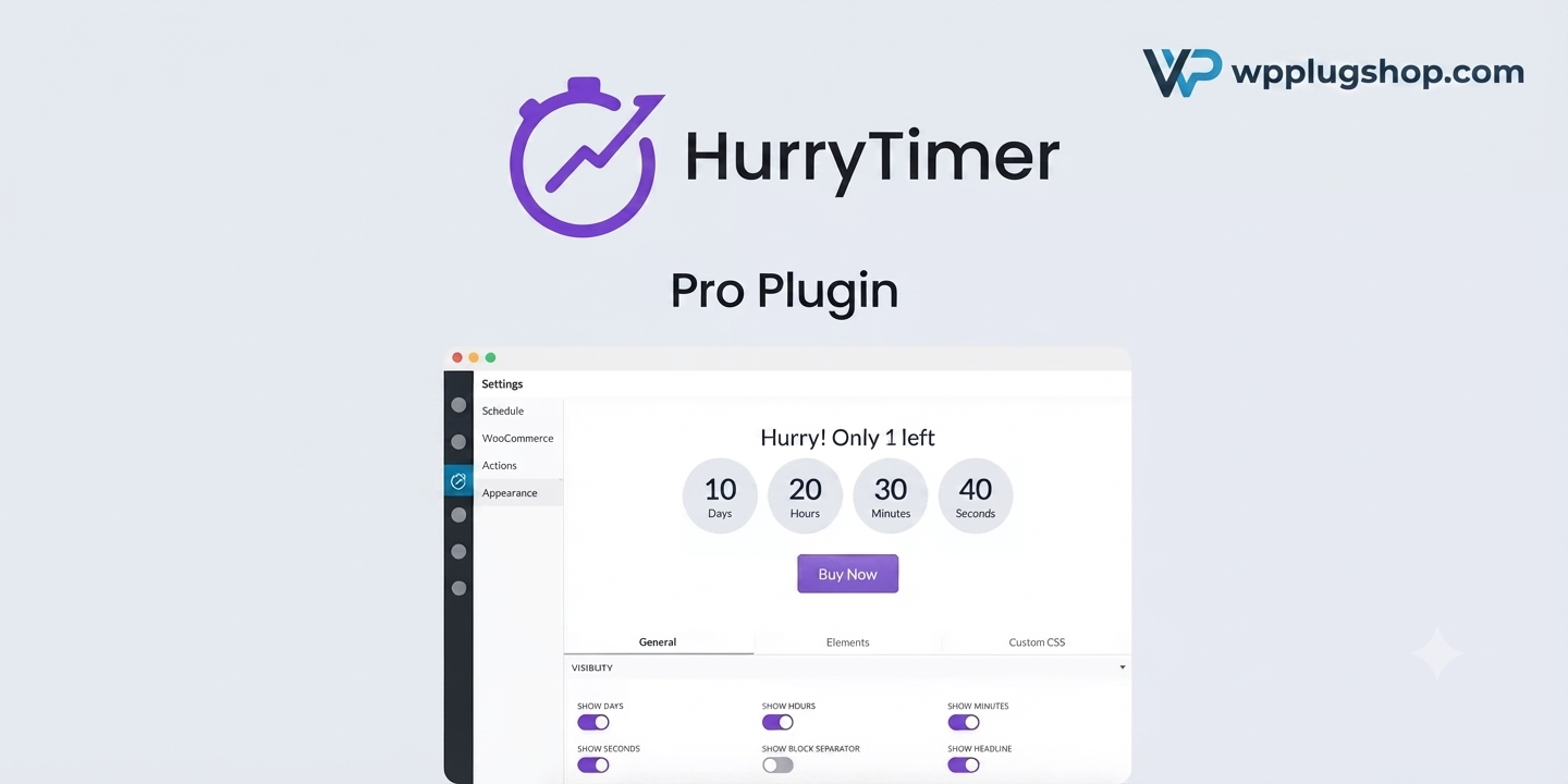 HurryTimer Pro – WooCommerce Countdown Timer Plugin for Scarcity Marketing & Flash Sales