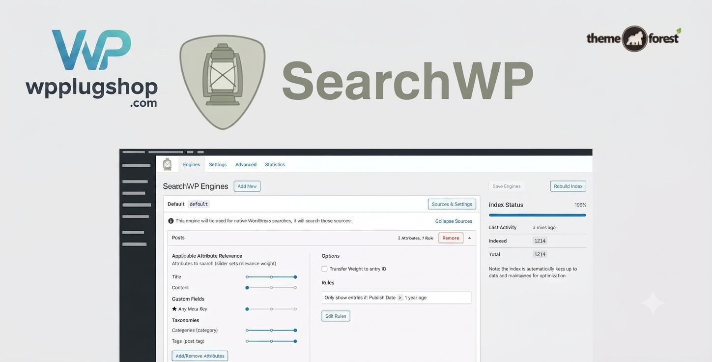 SearchWP Core Files – Advanced WordPress Search Engine Plugin (Better Than Default Search)