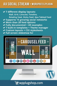 AX Social Stream Premium – WordPress Social Media Feed & Social Wall Plugin