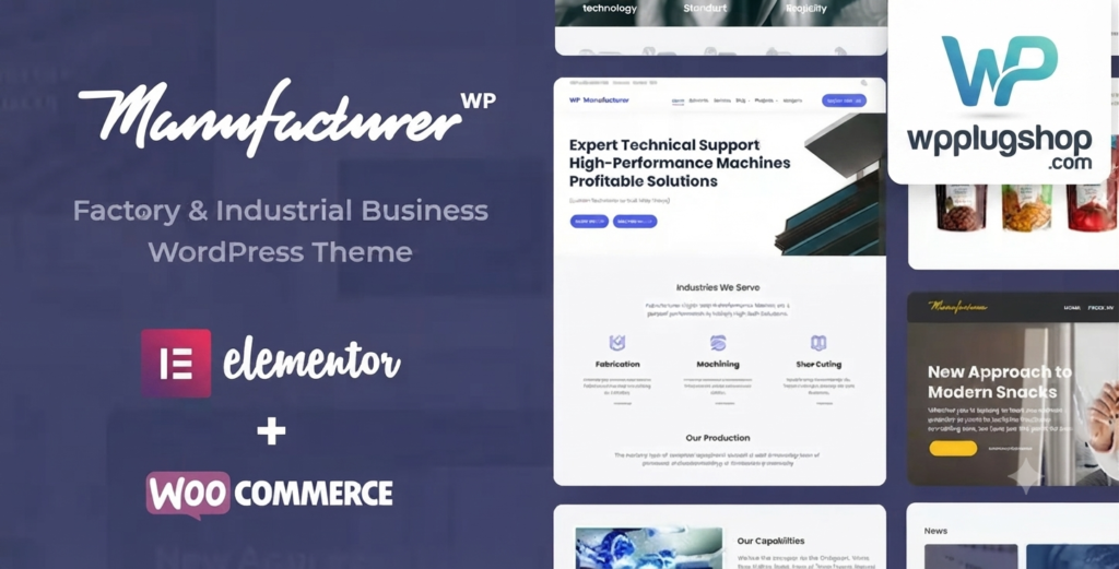 Manufacturer Industrial WordPress Theme – Factory, Engineering & Manufacturing Business Website Template