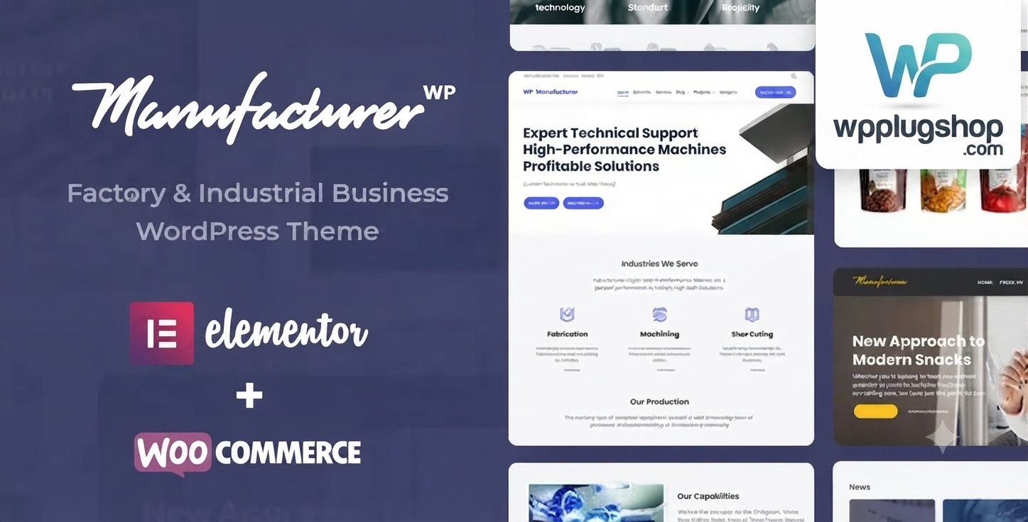 Manufacturer Industrial WordPress Theme – Factory, Engineering & Manufacturing Business Website Template