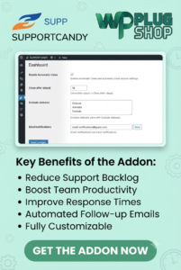 SupportCandy Automatic Close Ticket Addon – WordPress Helpdesk Automation