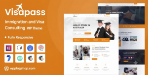 Visapass Immigration Consulting WordPress Theme + RTL – Elementor Business Solution