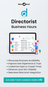 Directorist Business Hours 3.8.0 – Smart Opening Hours Display Addon for WordPress Directory Listings