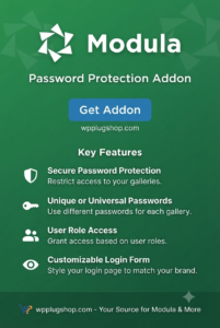 Modula Password Protection – Password Protect Gallery Extension for WordPress