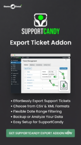 SupportCandy Export Ticket Addon 3.1.6 | Export Tickets to CSV & Excel