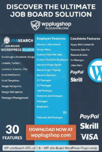 ✅ JobSearch WP Job Board Plugin – WordPress Recruitment & Job Portal Solution