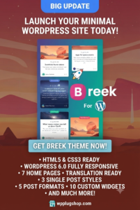 Breek – Minimal Lightweight Masonry AMP Theme for WordPress