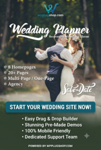 Wedding Planner Theme 7.0 – Responsive WordPress Theme for Wedding Businesses