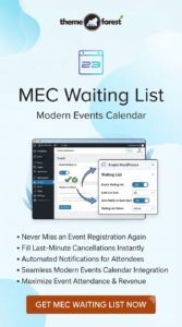 MEC Waiting List Addon 1.5.0 – Smart Event Queue & Sold-Out Booking Management for WordPress