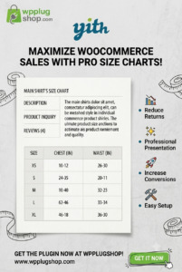 YITH Product Size Charts for WooCommerce Premium – Size Guide Plugin to Reduce Returns