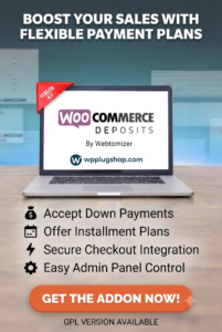 WooCommerce Deposits – Partial Payments Plugin | Accept Deposits, Installments & Flexible Payments** ([woocommerce.com][1])  [1]: https://woocommerce.com/products/deposit-and-partial-payment-plan/?utm_source=chatgpt.com "Deposit and Partial Payment Plan - WooCommerce Marketplace"