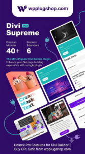 Divi Supreme Pro – Advanced Divi Builder Modules & Extensions Plugin for WordPress