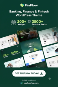 FinFlow – Banking, Finance & Fintech WordPress Theme for Elementor & WooCommerce