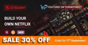 Streamit 4.4.1 – Video Streaming WordPress Theme + RTL | Netflix Style OTT Platform Builder