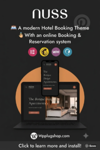 Nuss – Hotel Booking WordPress Theme with Elementor & WooCommerce