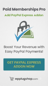 Paid Memberships Pro – Add PayPal Express Addon for WordPress