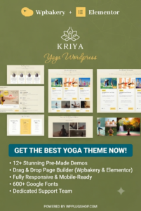 Kriya Theme 4.3 – Yoga WordPress Theme for Studios & Wellness Centers