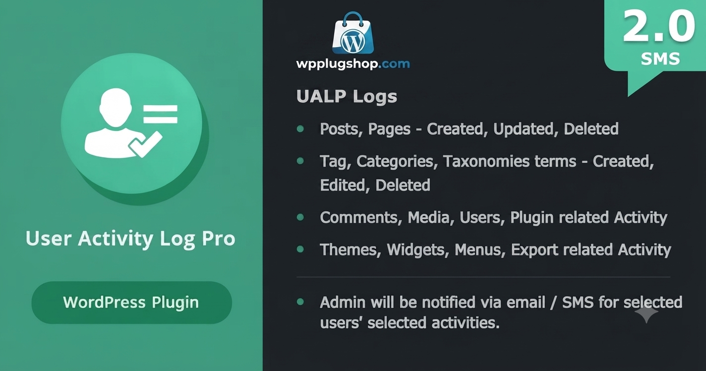 User Activity Log Pro for WordPress – Premium Site Audit & Security Monitor