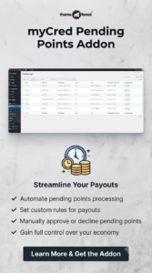 myCred Pending Points Addon 1.0.3.1 | Points Approval & Moderation Plugin
