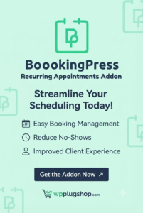 BookingPress Recurring Appointments Addon – Automated Repeat Booking & Scheduling System